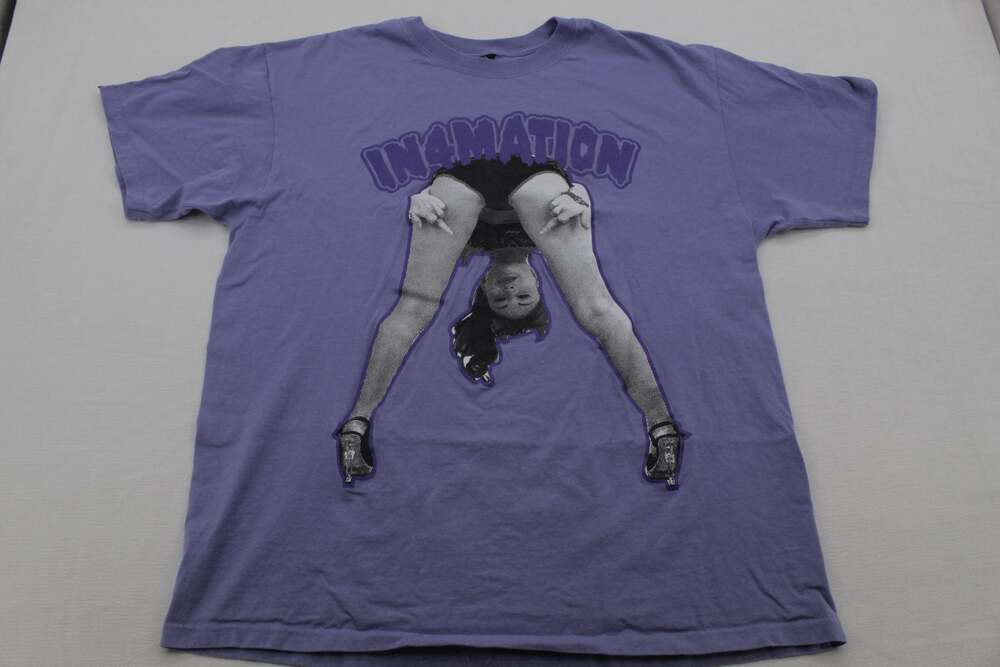 In4mation Graphic Logo Short Sleeve T-Shirt Purple XL